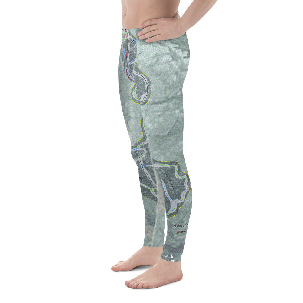 Wildcat Mountain, New Hampshire Ski Trail Map Men's Base Layer Bottom - Powderaddicts