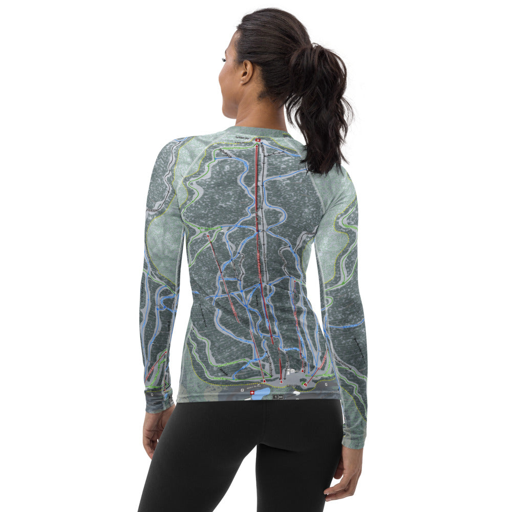 Wildcat Mountain, New Hampshire Ski Trail Map Women&#39;s Base Layer Top - Powderaddicts
