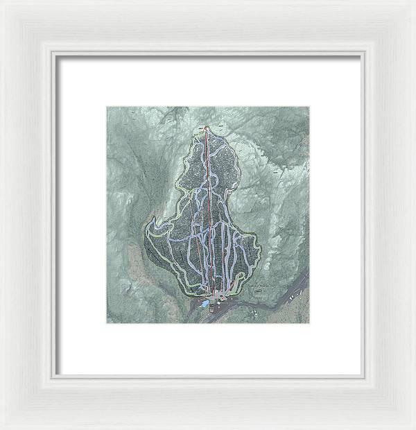 Wildcat Mountain Ski Trail Map  - Framed Print - Powderaddicts