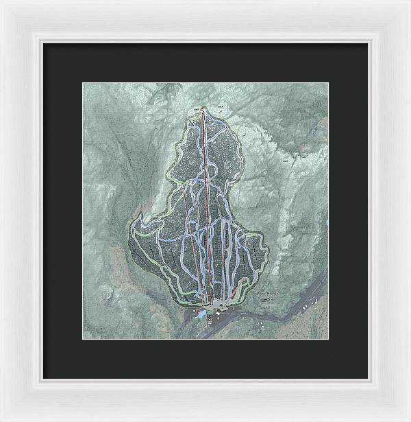 Wildcat Mountain Ski Trail Map  - Framed Print - Powderaddicts
