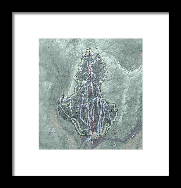 Wildcat Mountain Ski Trail Map  - Framed Print - Powderaddicts