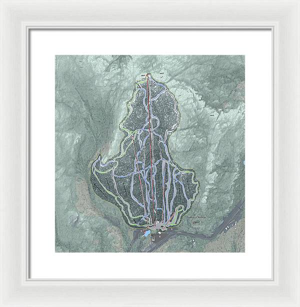 Wildcat Mountain Ski Trail Map  - Framed Print - Powderaddicts