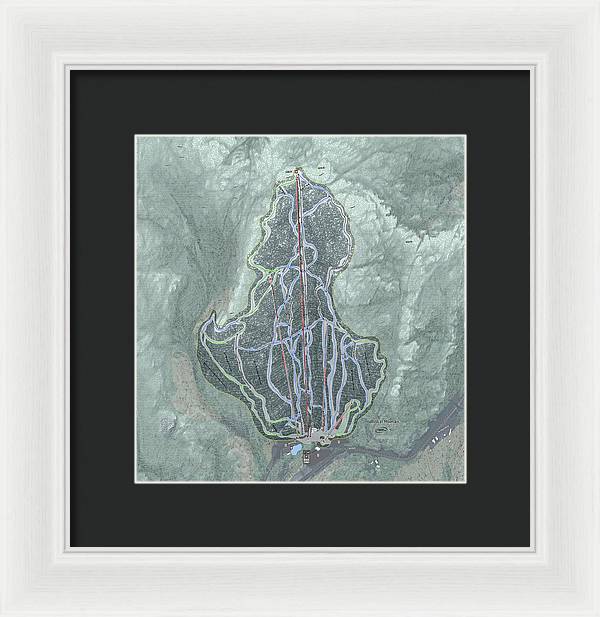 Wildcat Mountain Ski Trail Map  - Framed Print - Powderaddicts