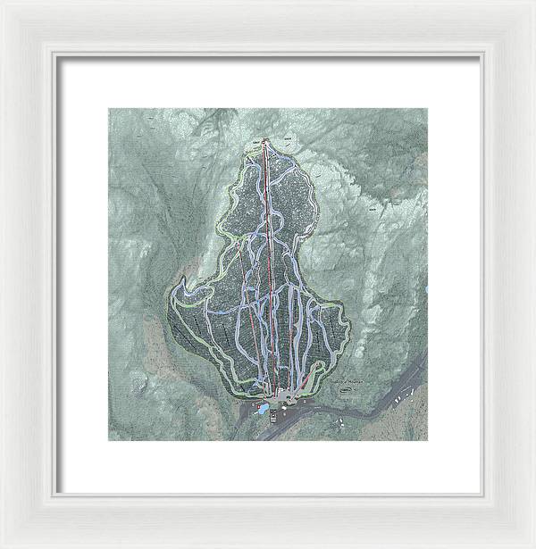 Wildcat Mountain Ski Trail Map  - Framed Print - Powderaddicts