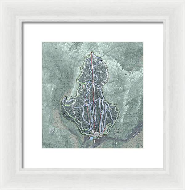 Wildcat Mountain Ski Trail Map  - Framed Print - Powderaddicts