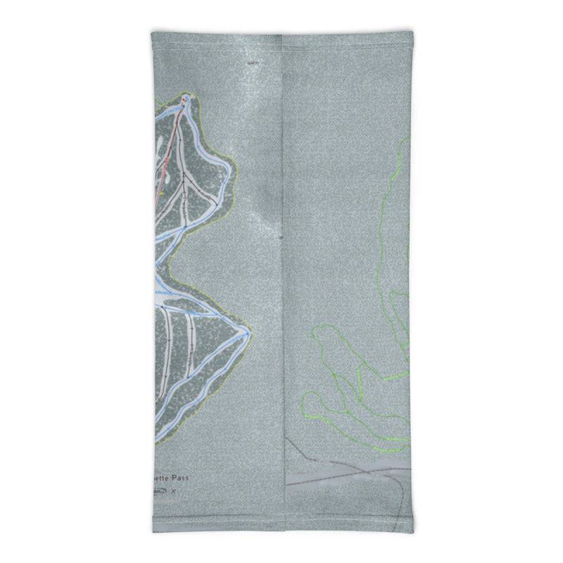 Willamette Pass, Oregon Ski Trail Map Printed Neck Gaiter - Powderaddicts