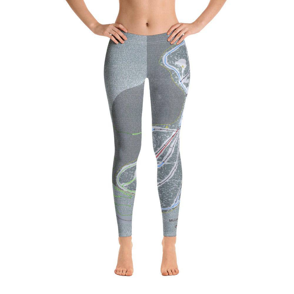 Willamette Pass, Oregon Ski Trail Map Women's Base Layer Bottom - Powderaddicts