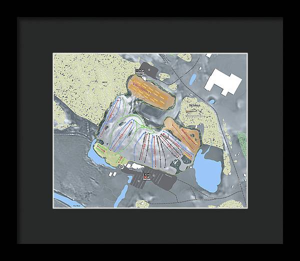 Wilmot Ski Trail Map  - Framed Print - Powderaddicts
