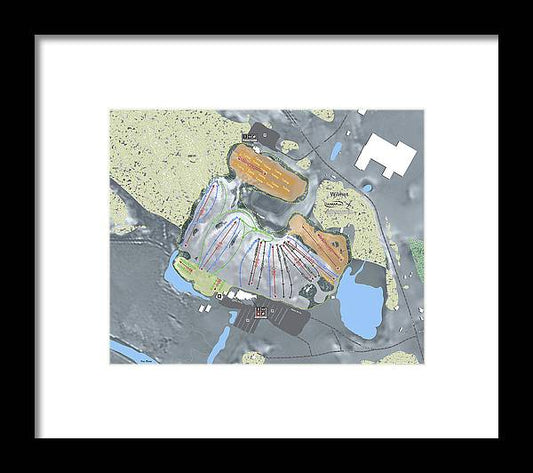 Wilmot Ski Trail Map  - Framed Print - Powderaddicts