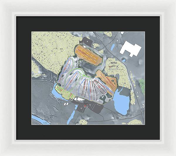 Wilmot Ski Trail Map  - Framed Print - Powderaddicts
