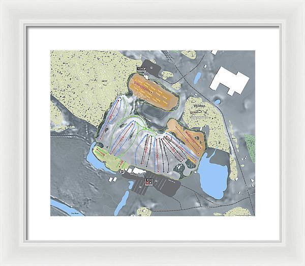 Wilmot Ski Trail Map  - Framed Print - Powderaddicts