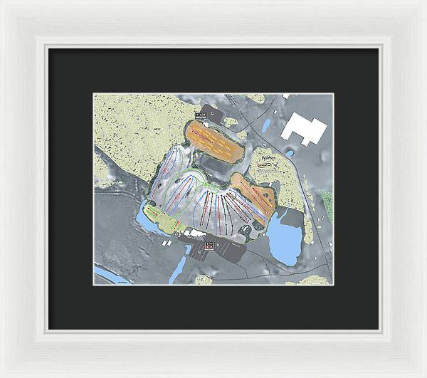 Wilmot Ski Trail Map  - Framed Print - Powderaddicts