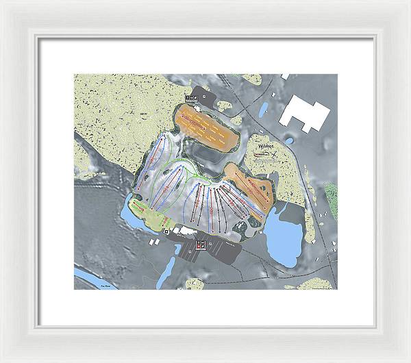 Wilmot Ski Trail Map  - Framed Print - Powderaddicts
