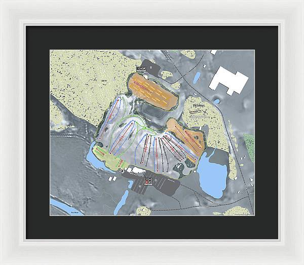 Wilmot Ski Trail Map  - Framed Print - Powderaddicts