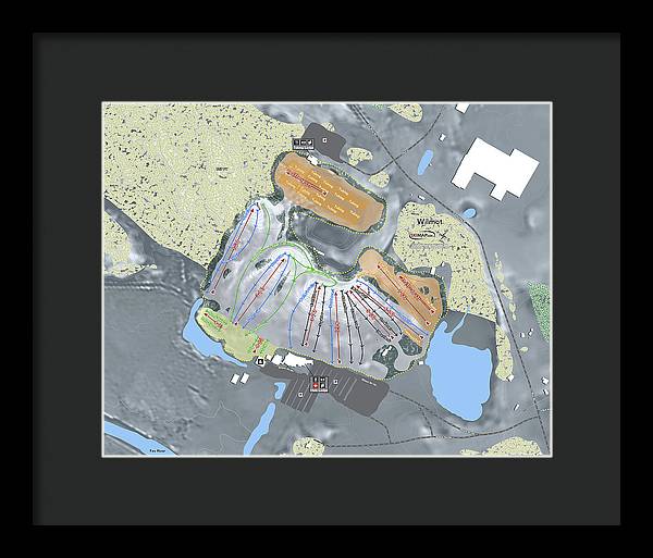 Wilmot Ski Trail Map  - Framed Print - Powderaddicts
