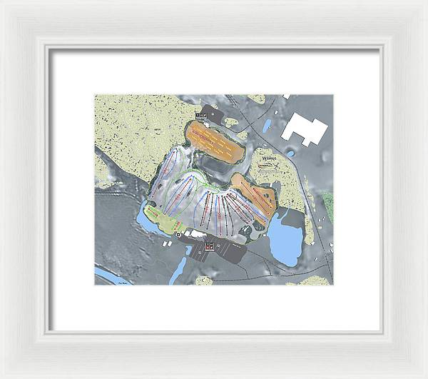 Wilmot Ski Trail Map  - Framed Print - Powderaddicts