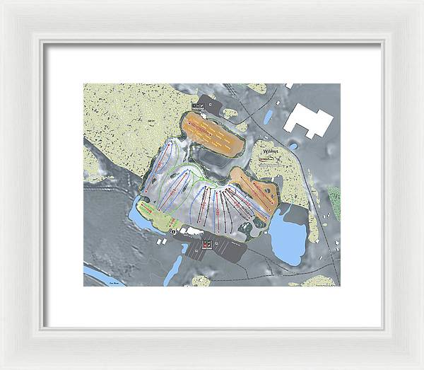 Wilmot Ski Trail Map  - Framed Print - Powderaddicts