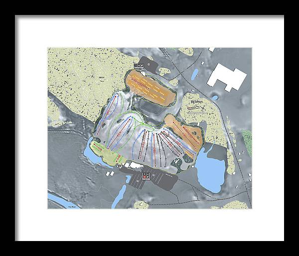 Wilmot Ski Trail Map  - Framed Print - Powderaddicts