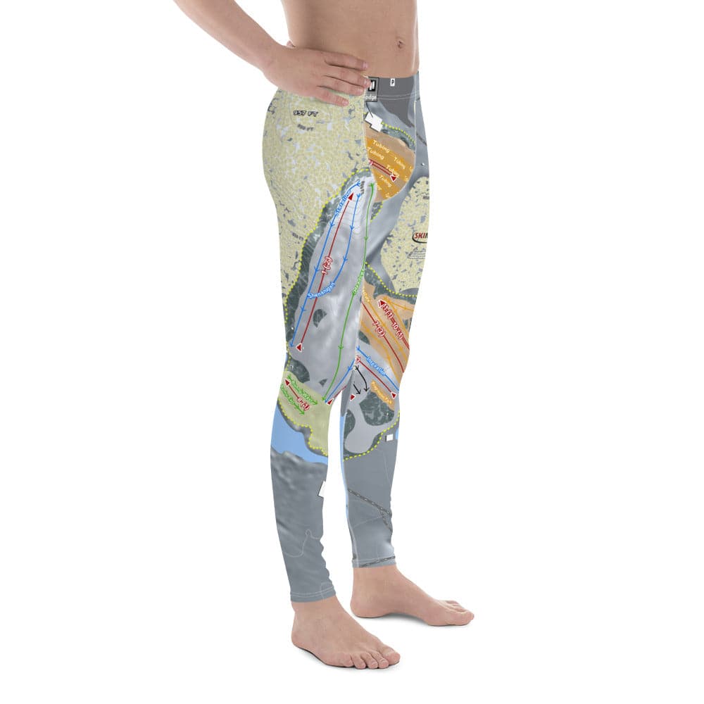 Wilmot, Wisconsin Ski Trail Map Men's Base Layer Bottom - Powderaddicts