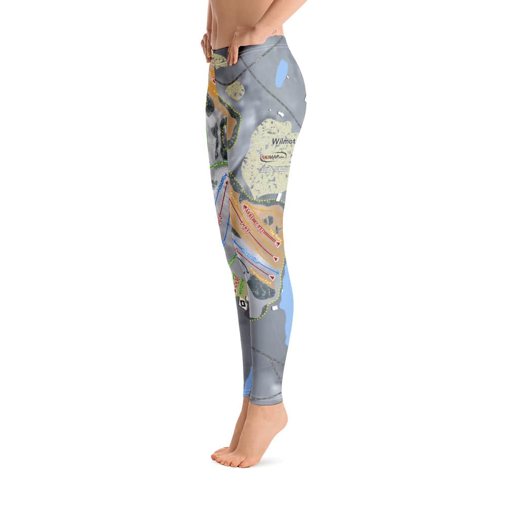Wilmot, Wisconsin Ski Trail Map Women's Base Layer Bottom - Powderaddicts