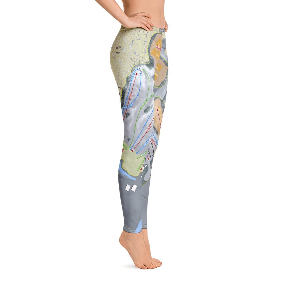 Wilmot, Wisconsin Ski Trail Map Women's Base Layer Bottom - Powderaddicts