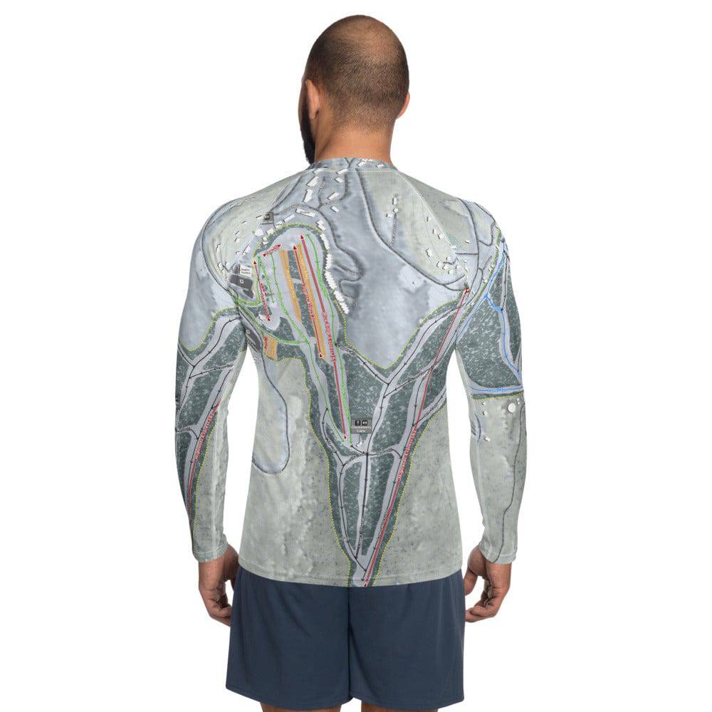Wintergreen, Virginia Ski Trail Map Men's Base Layer Top - Powderaddicts