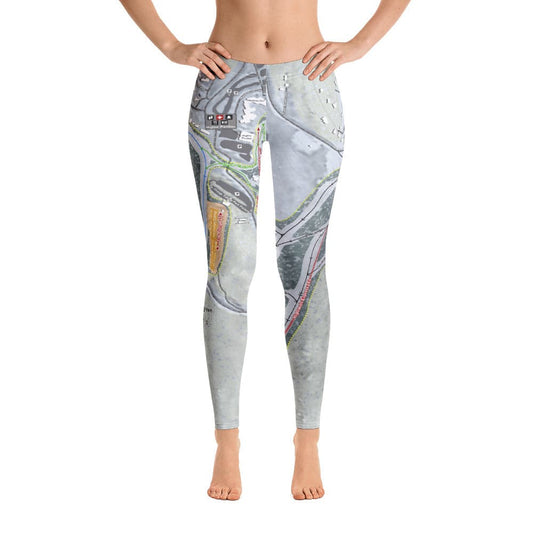 Wintergreen, Virginia Ski Trail Map Women's Base Layer Bottom - Powderaddicts
