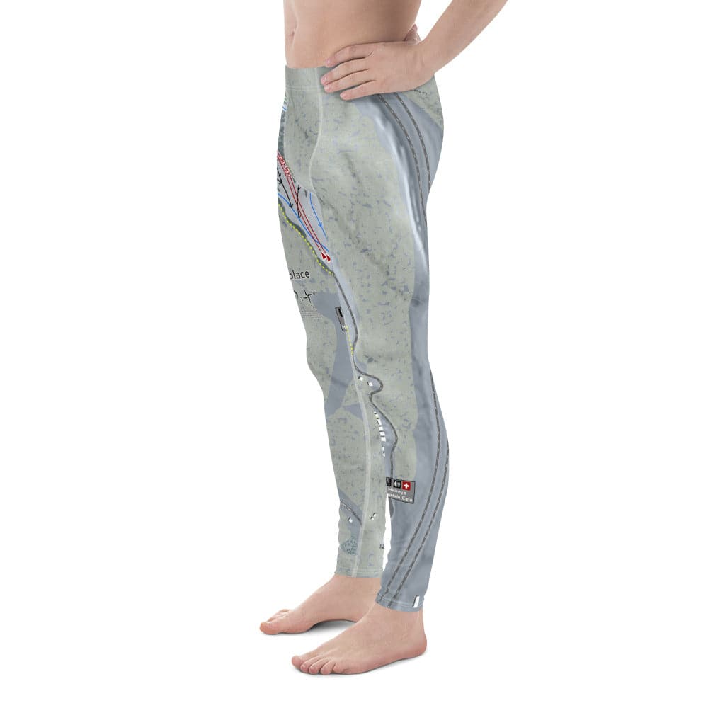 Winterplace, West Virginia Ski Trail Map Men's Base Layer Bottom - Powderaddicts