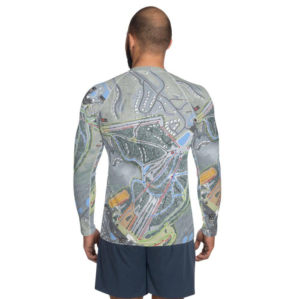 Wisp, Maryland Ski Trail Map Men's Base Layer Top - Powderaddicts