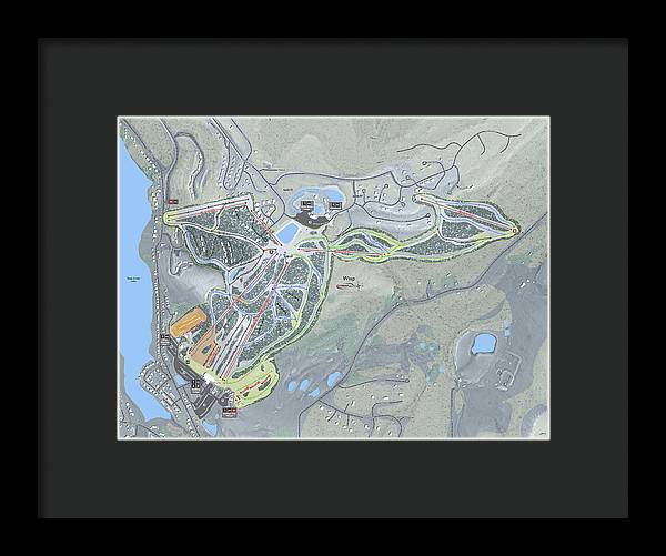 Wisp Ski Trail Map - Framed Print - Powderaddicts