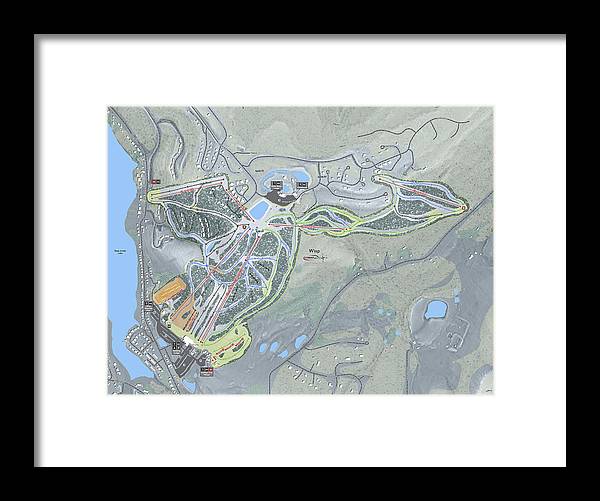 Wisp Ski Trail Map - Framed Print - Powderaddicts