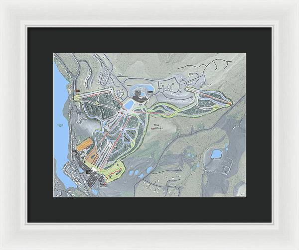 Wisp Ski Trail Map - Framed Print - Powderaddicts