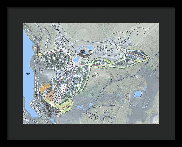 Wisp Ski Trail Map - Framed Print - Powderaddicts
