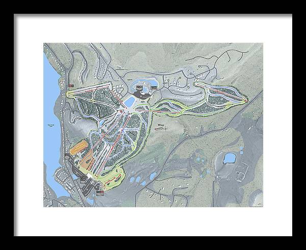 Wisp Ski Trail Map - Framed Print - Powderaddicts