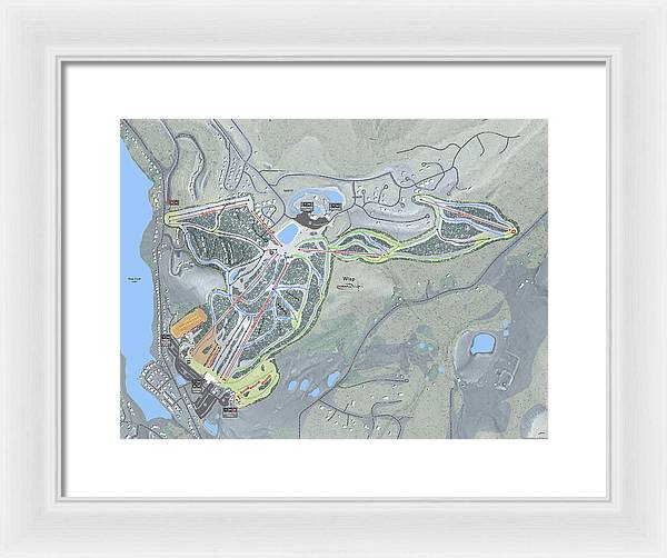 Wisp Ski Trail Map - Framed Print - Powderaddicts