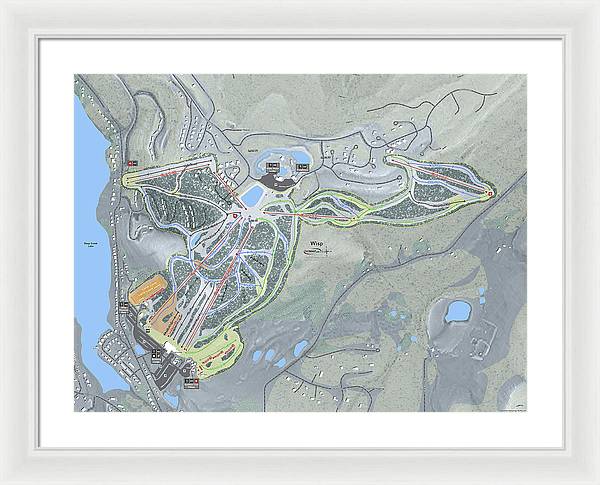 Wisp Ski Trail Map - Framed Print - Powderaddicts