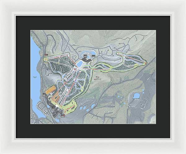 Wisp Ski Trail Map - Framed Print - Powderaddicts