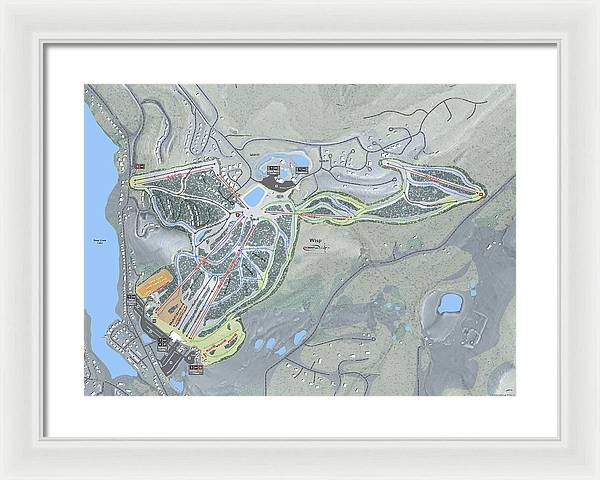 Wisp Ski Trail Map - Framed Print - Powderaddicts