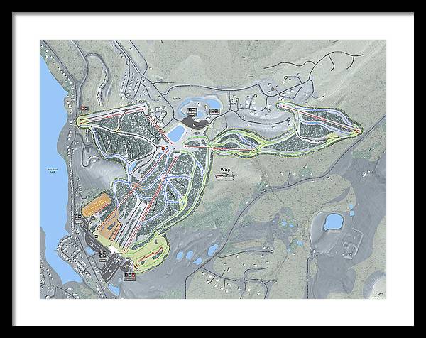 Wisp Ski Trail Map - Framed Print - Powderaddicts