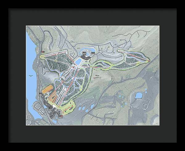 Wisp Ski Trail Map - Framed Print - Powderaddicts