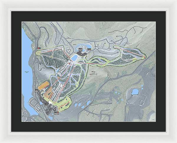 Wisp Ski Trail Map - Framed Print - Powderaddicts