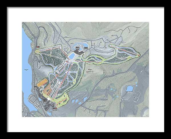 Wisp Ski Trail Map - Framed Print - Powderaddicts