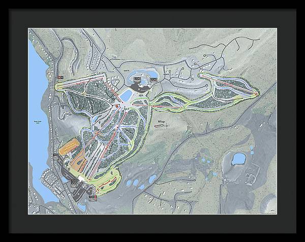 Wisp Ski Trail Map - Framed Print - Powderaddicts