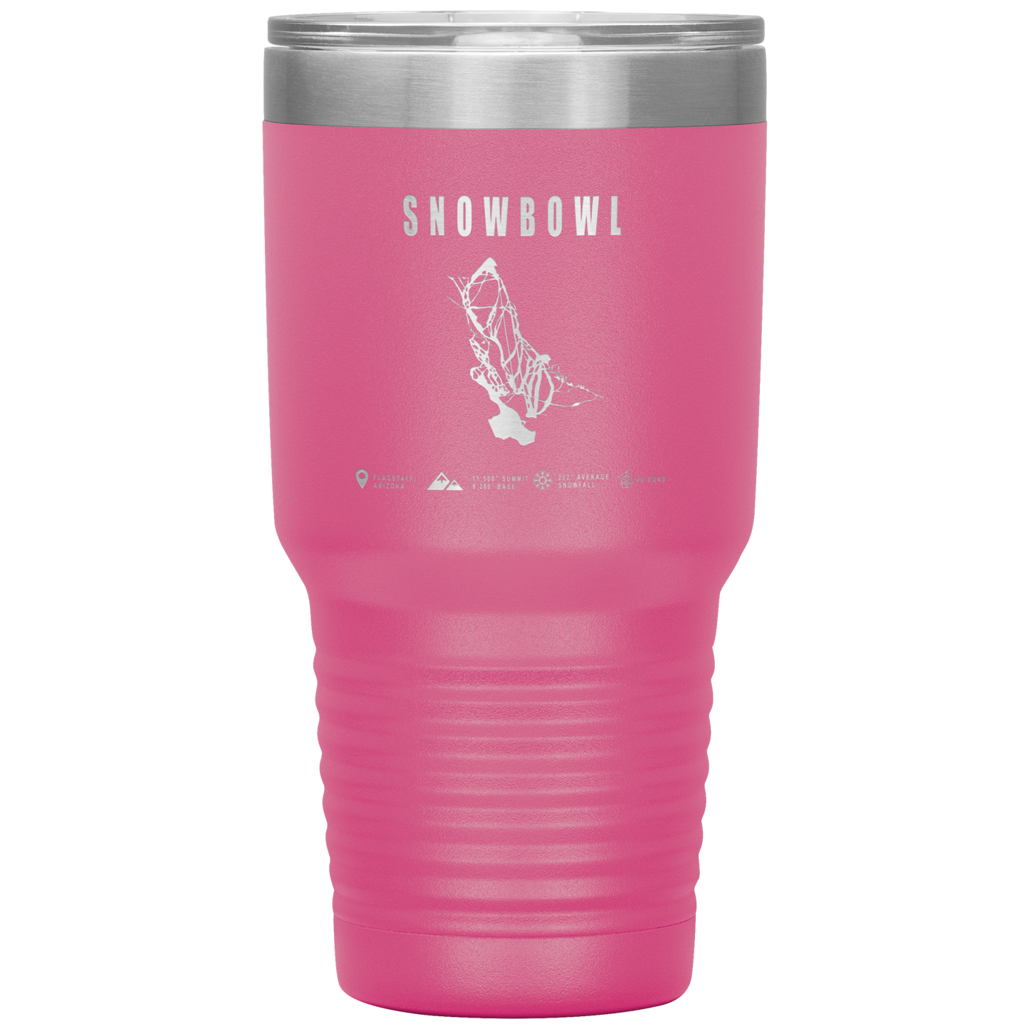 Snowbowl, Arizona Ski Trail Map 30oz Tumbler - Powderaddicts