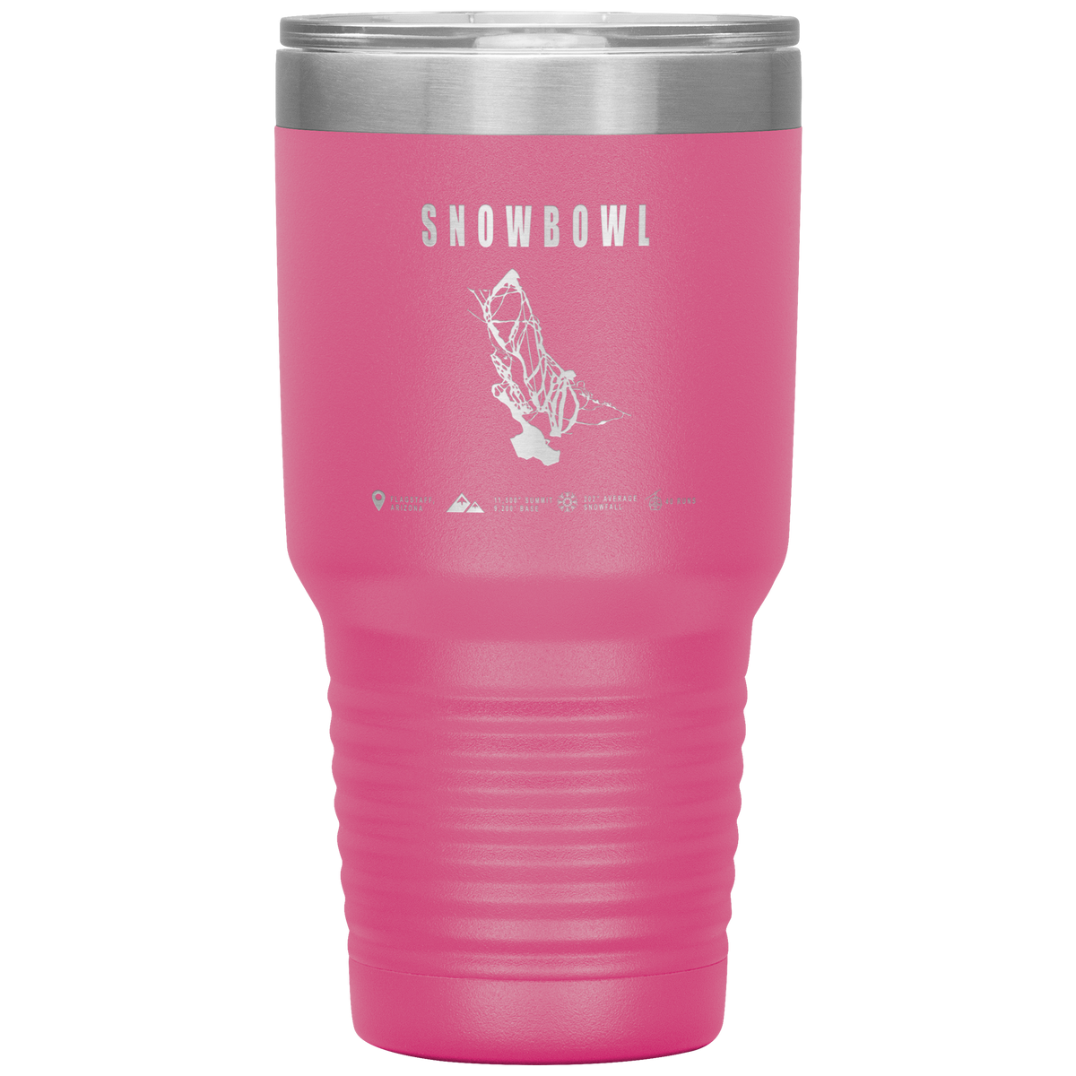 Snowbowl, Arizona Ski Trail Map 30oz Tumbler - Powderaddicts