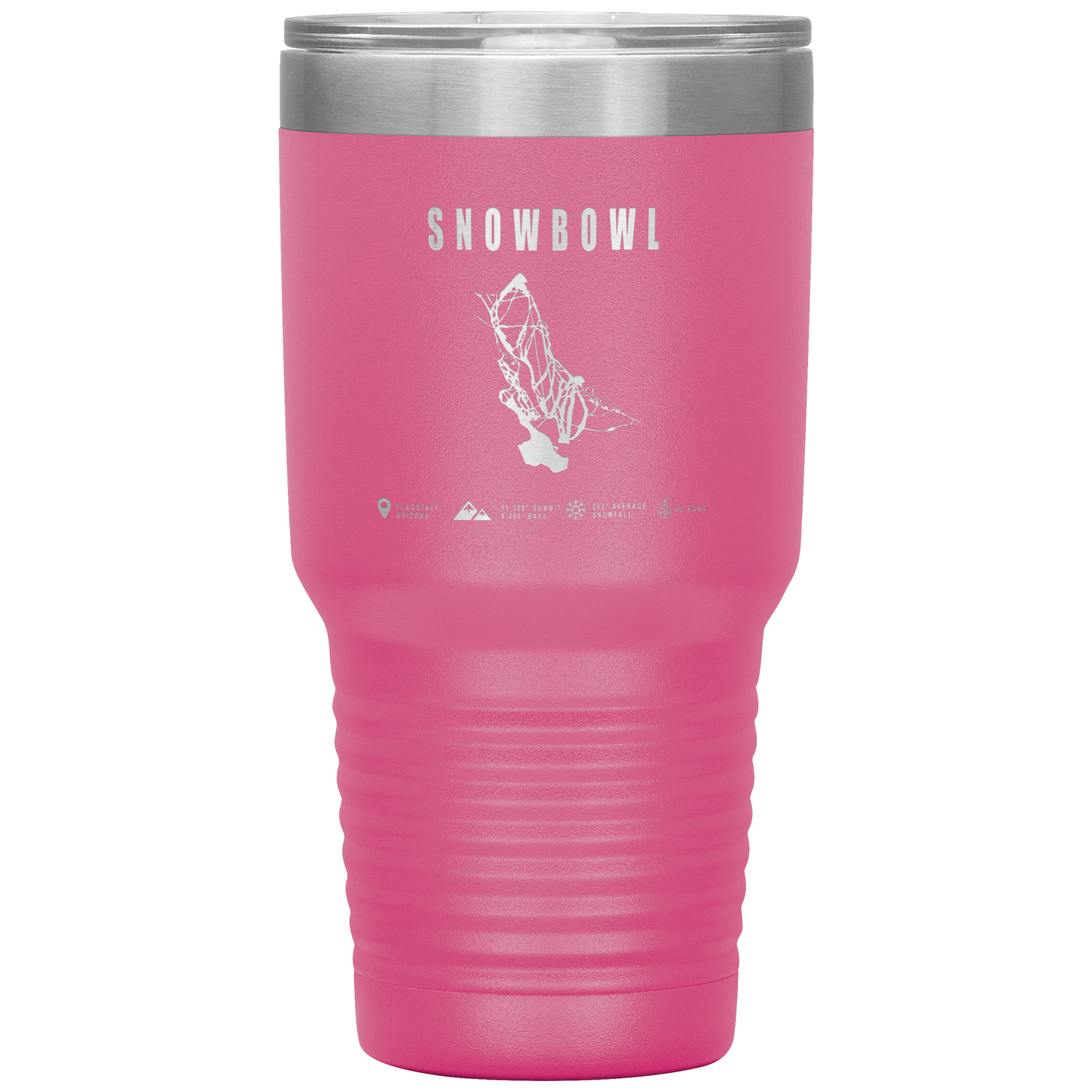 Snowbowl, Arizona Ski Trail Map 30oz Tumbler - Powderaddicts