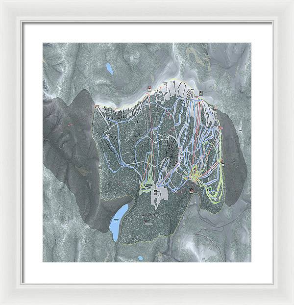 Wolf Creek Ski Trail Map - Framed Print - Powderaddicts
