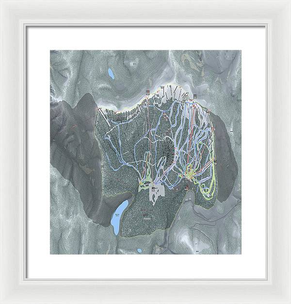 Wolf Creek Ski Trail Map - Framed Print - Powderaddicts