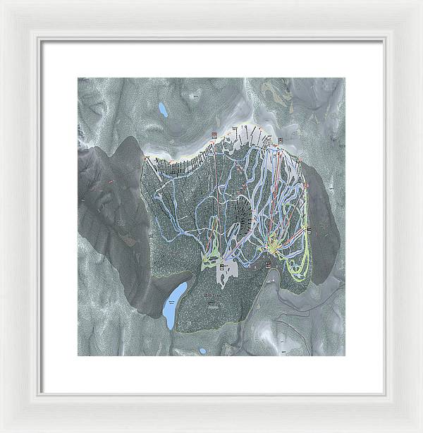 Wolf Creek Ski Trail Map - Framed Print - Powderaddicts