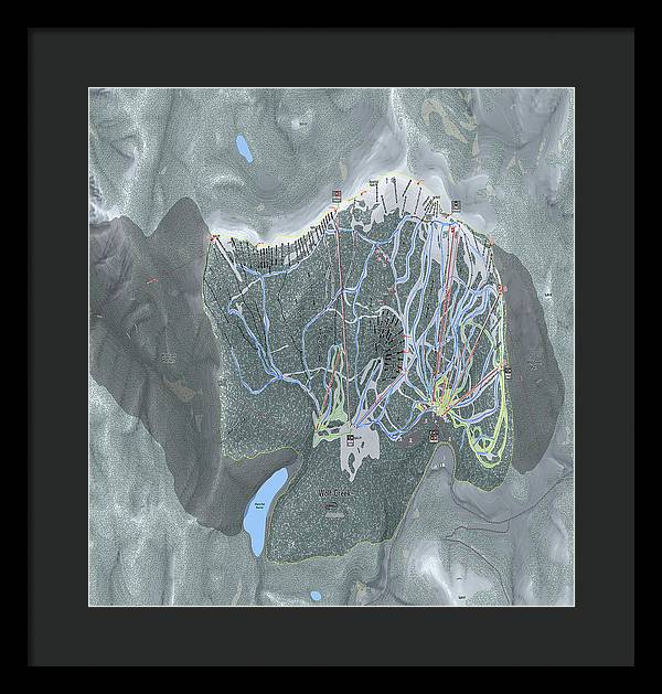 Wolf Creek Ski Trail Map - Framed Print - Powderaddicts
